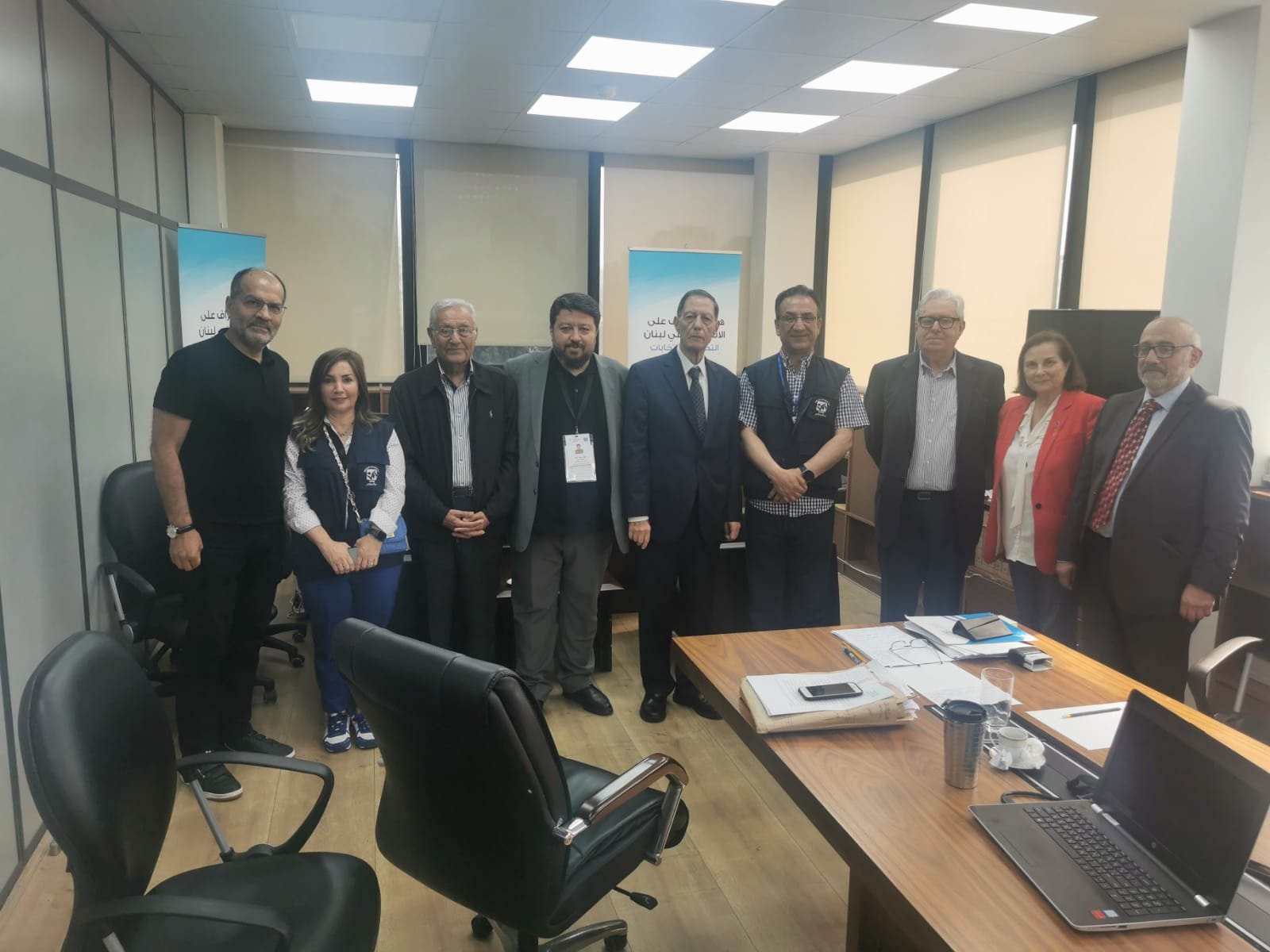 لقاء لبعثة شبكة الانتخابات في العالم العربي مع رئيس وأعضاء هيئة الإشراف على الانتخابات في لبنان